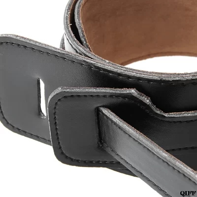 Adjustable Soft PU Leather Thick Strap For Electric Acoustic Guitar Bass Black MAR28 - Image 3
