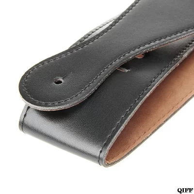 Adjustable Soft PU Leather Thick Strap For Electric Acoustic Guitar Bass Black MAR28 - Image 6