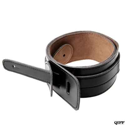 Adjustable Soft PU Leather Thick Strap For Electric Acoustic Guitar Bass Black MAR28 - Image 2